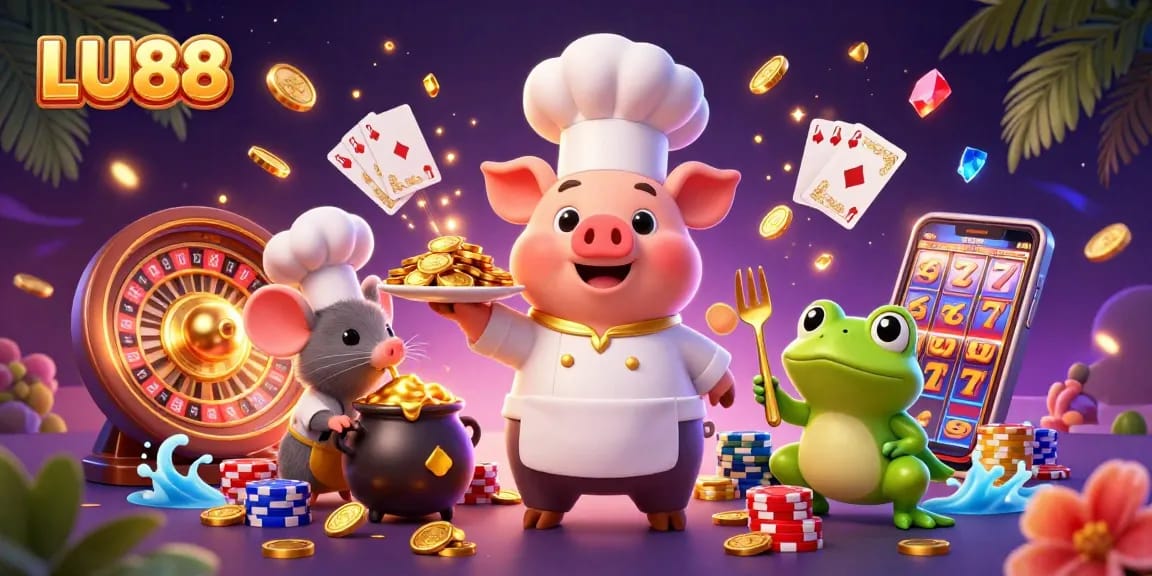 Immerse in LU88's vibrant casino scene with treasures and games alive with excitement.