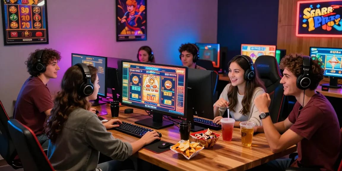 Friends enjoying a gaming night at a credit card casino featured on chps.org.uk