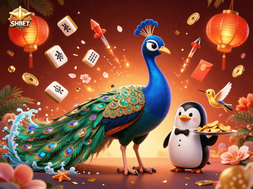 Engage with SHBET in the vibrant world of gaming amidst colorful casino elements