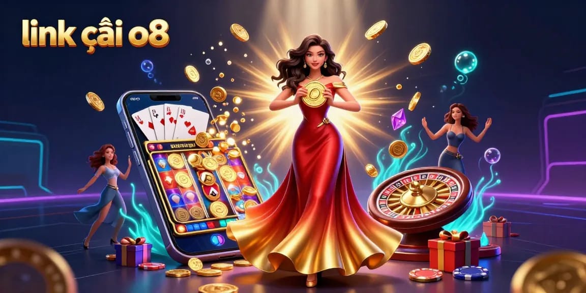 Engage with link vào o8 to explore the vibrant world of online gambling, featuring a stunning Asian woman and dynamic casino elements.