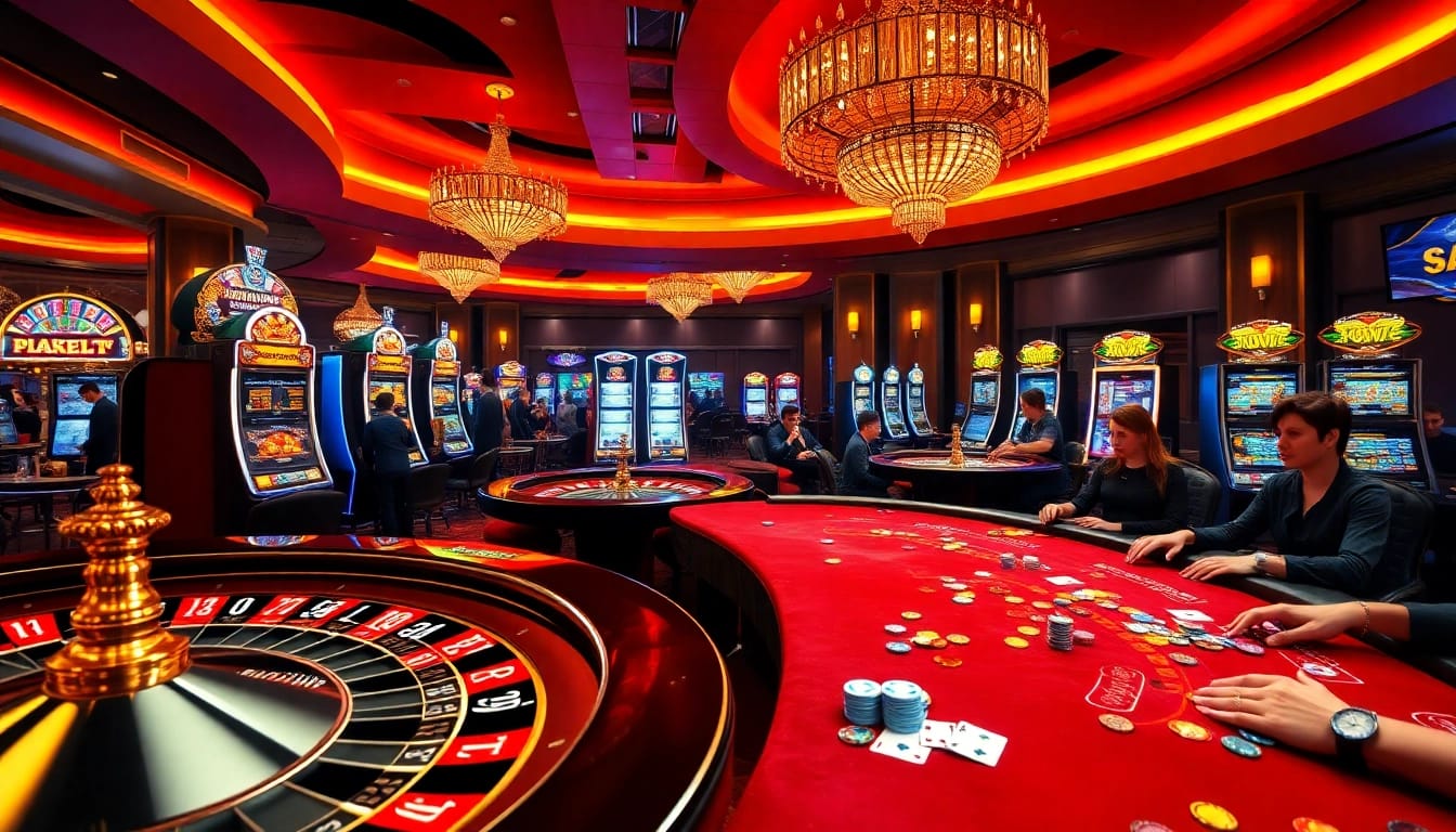 Players strategizing around vibrant casino tables at https://shbet800.com/, capturing the thrill of the game.