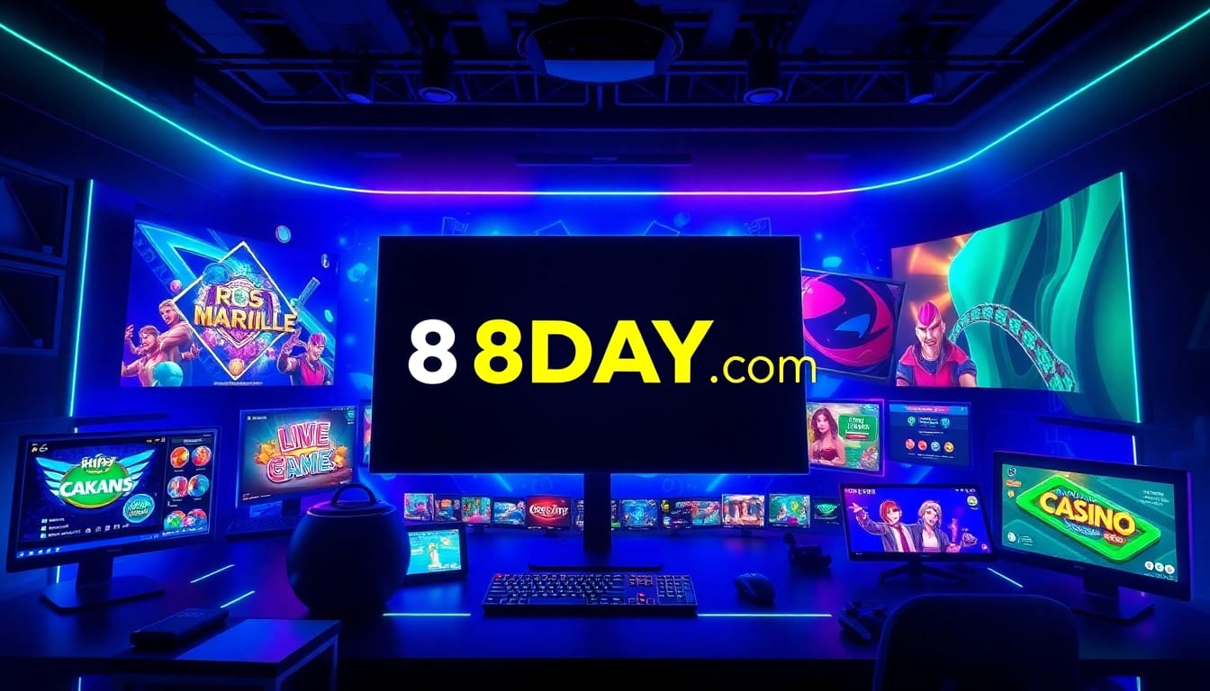 8day com online gaming platform showcasing dynamic games and user-friendly interface.