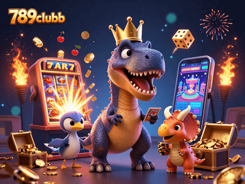 Experience exciting games at 789clubb with vibrant colors, rich casino themes, and dynamic characters.