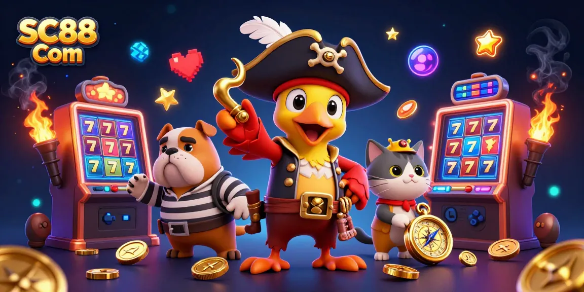 Experience thrilling slots at SC88 Com with playful characters and vibrant gaming action.