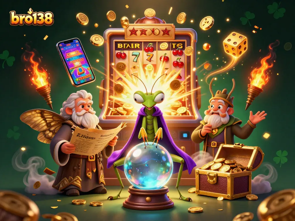 Experience winning spins and jackpots at bro138 with vibrant slot scenes and mystical characters.