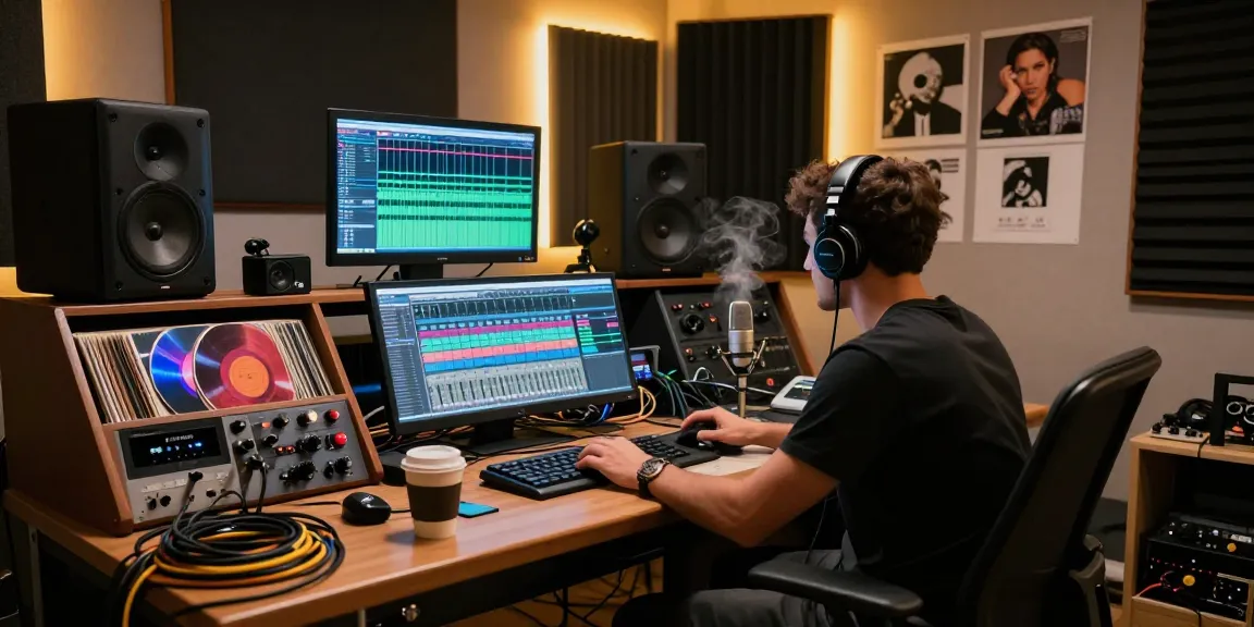 Sound engineer using the da88 Tascam multitrack in a professional studio setup.