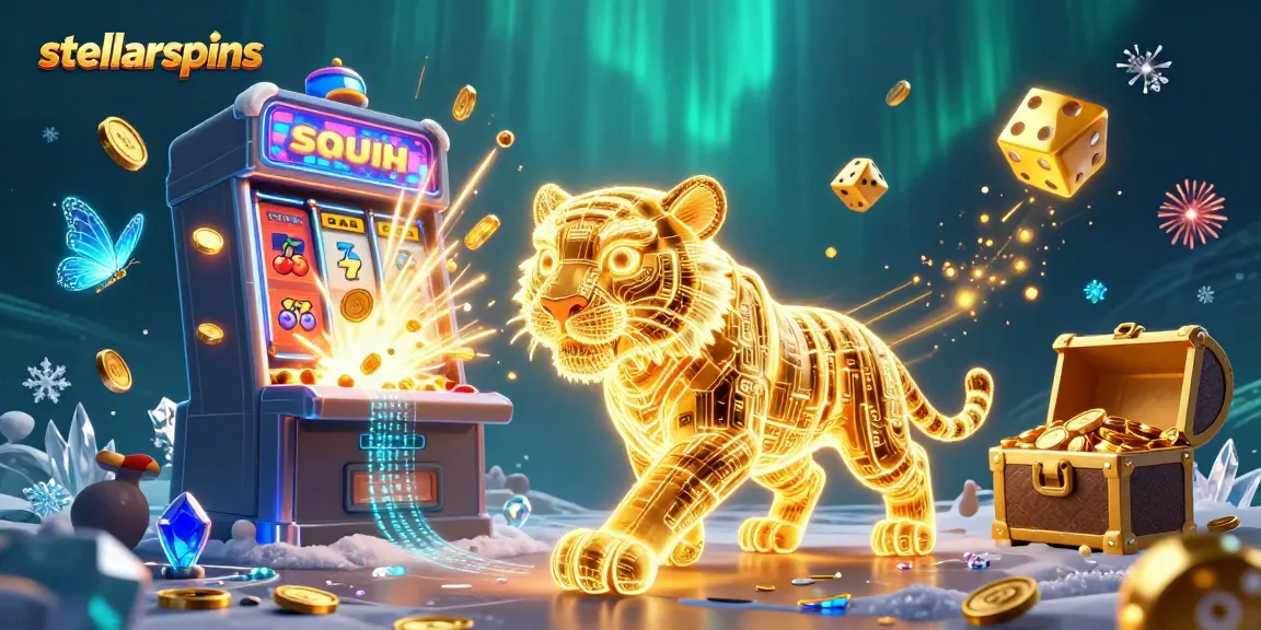 Experience the action at stellarspins with animated slot machines and a vibrant casino scene.