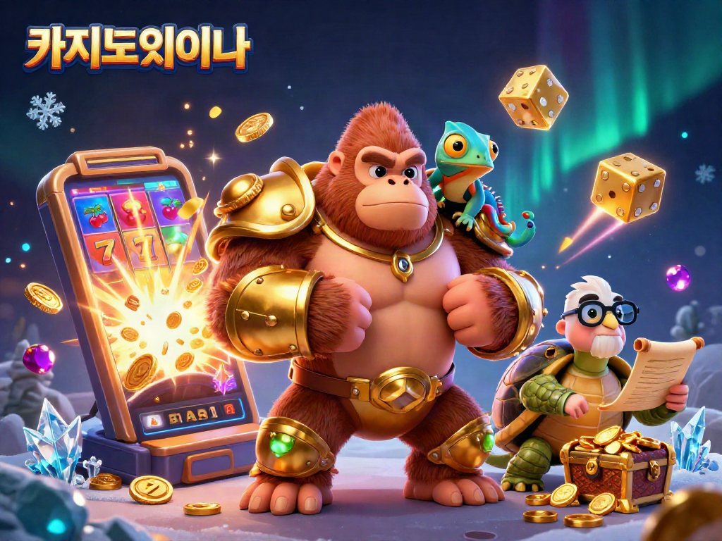 카지노사이트에서 슬롯 머신에 큰 잭팟을 폭발시키며 다양한 카지노 게임을 즐기는 모습