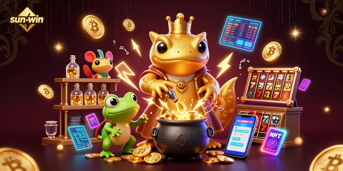 Win big with sun-win in a vibrant 3D casino scene full of exciting gaming elements.