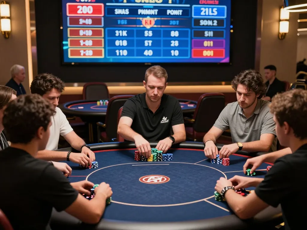 Players strategizing in an exciting game of poker at gen88h online casino