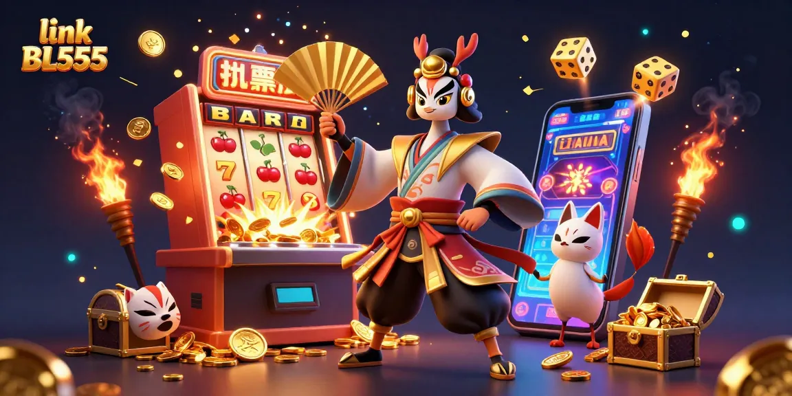 Engage with slot machines and jackpots while experiencing link BL555's vibrant casino atmosphere.