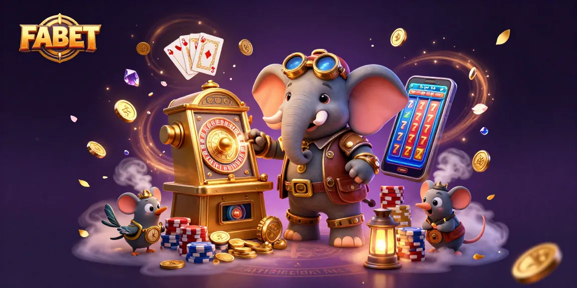FABET offers an immersive gambling experience with vibrant steampunk characters and dynamic casino elements.