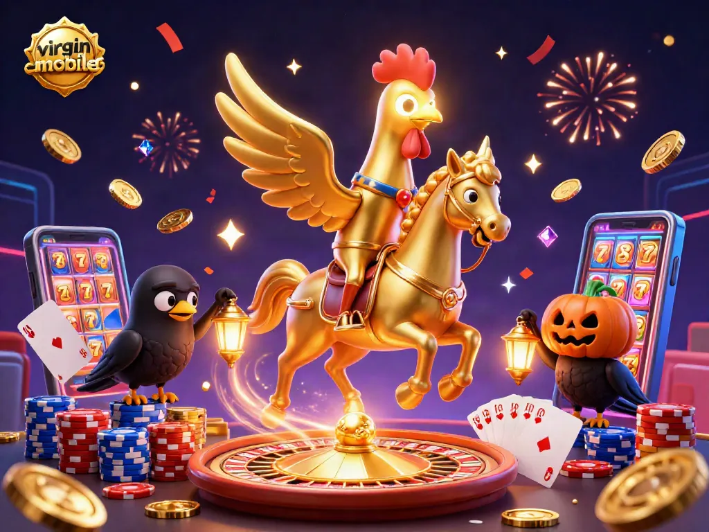 Engage with the thrilling adventures of virgin-mobile in a vibrant casino scene
