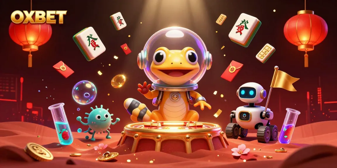 Experience OXBET's vibrant Martian casino adventure with unique characters and dynamic casino elements.
