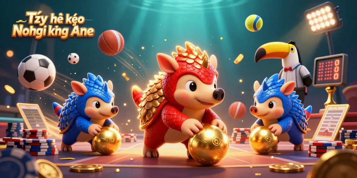 Tỷ lệ kèo Ngoại hạng Anh interactive scene with rival pangolins and dynamic betting elements