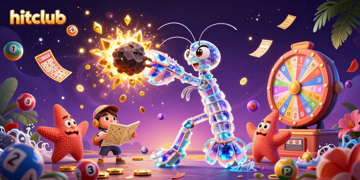 Win with hitclub's colorful games illustrated by a galactic samurai and starfish!