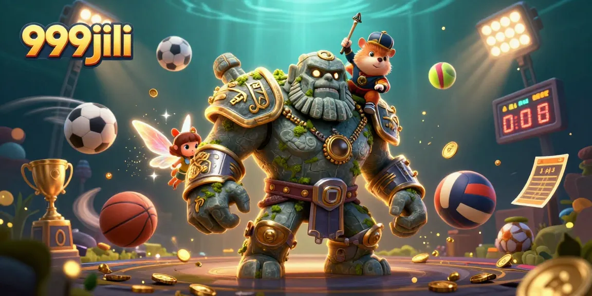 Experience exciting betting options on 999jili, featuring dynamic characters, sports elements, and engaging visuals.