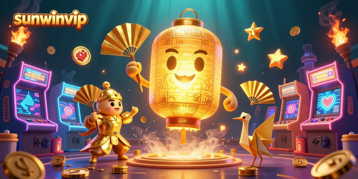Experience thrilling games at sunwinvip casino with glowing lantern spirit and vibrant gaming elements.